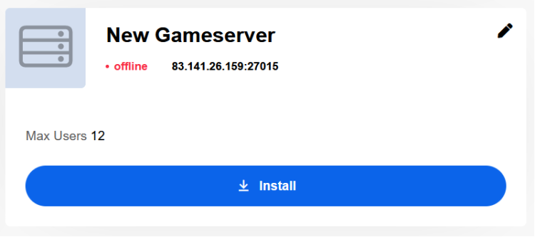 Gameserver installieren